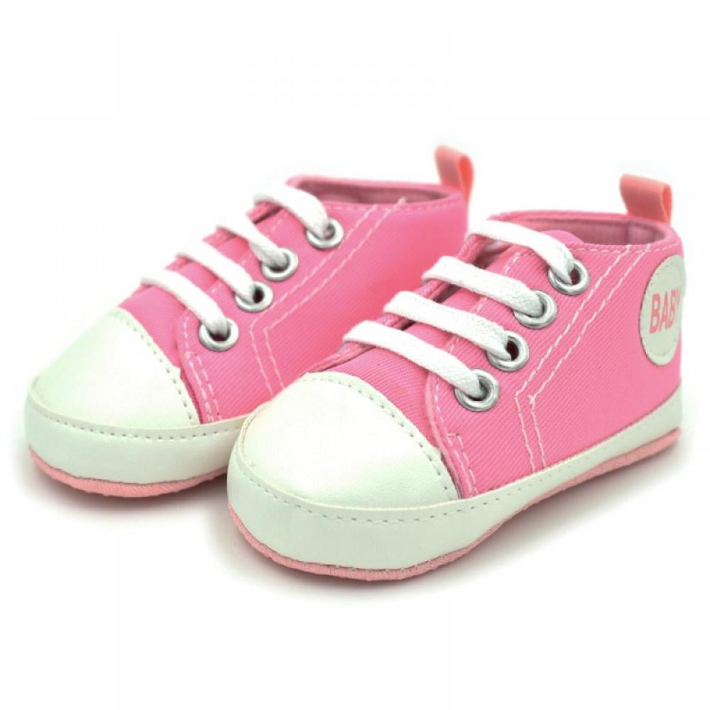 Baby Girls Boys Canvas Sneakers Soft Sole Infant First Walkers Crib Shoes Kehen