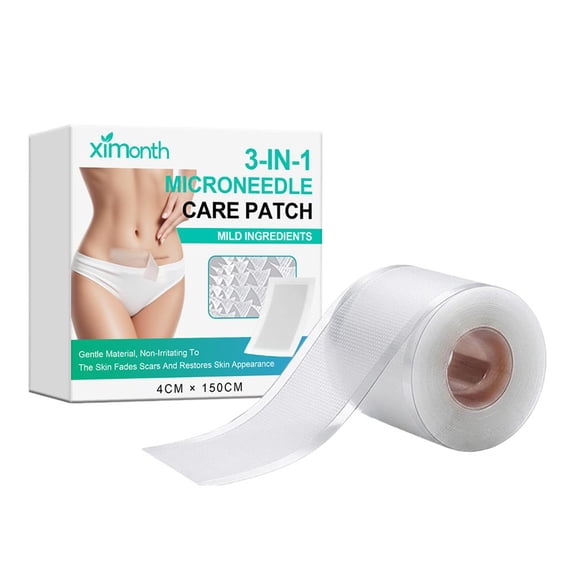 Microneedle Care Patch Roll for Scar Fading and Skin Repair, Gentle and Breathable for Sensitive Skin, Reusable and Portable for Home and Travel