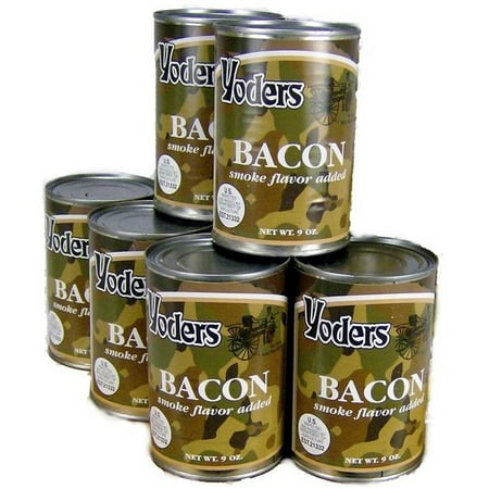 Yoders 6 Can Combo Fully Cooked Bacon, 9 Ounce