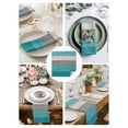 thumbnail image 3 of Turquoise Wood Grain Cloth Napkins Set of 8 Reusable Dinner Napkins, Country Retro Wooden Plank Gray Cocktail Napkin Washable Table Napkins for Wedding/Holiday Party/Baby Shower 20"x20", 3 of 7