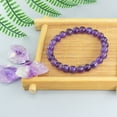 thumbnail image 2 of Amethust Bracelet Made of Real Natural Stone Beads Body-Purifying Geniune Amethyst Natural Crystal Bracelet for Women Pulsera, 2 of 5