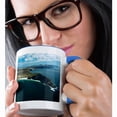 thumbnail image 2 of 3drose, Cape Point, Cape of Good Hope Nature Reserve, Cape Town. South Africa., 15oz Two-tone Blue Mug, 2 of 6