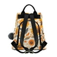 thumbnail image 2 of FORMRS Women's Travel Backpack Purse Anti-Theft Hidden Pockets Casual Shoulder Bag, Watercolor Sunflowers and Leaves, 2 of 7