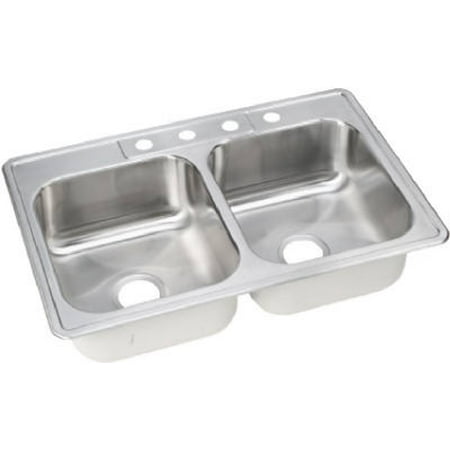 33 X 22 X 8 Inch Stainless Steel Double Compartment Kitchen Sink