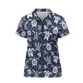 thumbnail image 6 of Whosucclay Sea Turtle Pattern Women Zip Golf Shirts, Quick Dry Women Short Sleeve Golf Shirts Lightweight Moisture Wicking Golf Polo Tops Size X-Small, 6 of 10