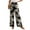 Black, variant on Mlqidk Womens Pants Dressy Loose High Waist Pants DrawstringWide-Leg Capris Pants Summer Bohemian Floral Print Trousers with Pockets Black XL