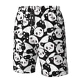 thumbnail image 4 of Honeii Cute Panda (3) Print Men's Casual Shorts with Drawstring,Swim Trunks Quick Dry Beach Shorts-Medium, 4 of 6