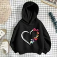 thumbnail image 2 of FINALGANG Boys Girls Sweatshirt Kids Rainbow Paw Print Heart Graphic Print Long Sleeve Hoodie Soft Loose Fit Pullover For Cute Casual Daily Home Wear Activities Adorable Top, 2 of 9
