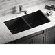 thumbnail image 4 of Tarja para Cocina Gilfer Doble Tina Granito Cuarzo Negro Mate Submontar Premium, 4 of 4