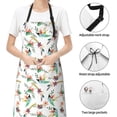 thumbnail image 6 of Picia Pretty Floral With Leaves Waterproof Apron for Unisex Adult - Adjustable Bib Apron with Pockets, Ideal for Cooking, Gardening, Painting, and Household Chores, 6 of 9