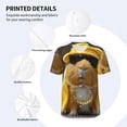 thumbnail image 3 of Easygdp Heavy Metal Style Guinea Pig Mens T-Shirts Baseball Vintage Fashionable Lightweight Casual Crew Neck Slim Fit with Long Sleeves-Small, 3 of 7