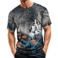 thumbnail image 2 of Mens Halloween Shirts Pumpkin Spider Print Short Sleeve Funny T-Shirt Candy Graphic Crew Neck Horror Spooky Tees L, 2 of 6