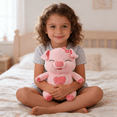 thumbnail image 5 of 11.8in Heart Pig Plush Toy, Stuffed Animal with Love Heart, Soft Huggable Toy, Decorative Bedroom Ornament, Animal Figure, Cuddly Animal Plushie, 5 of 6
