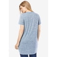 thumbnail image 2 of Woman Within Plus Size Marled V-Neck Tunic, 2 of 5