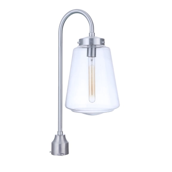 Craftmade Za3825 Laclede 25" Tall Outdoor Single Head Post Light - Silver
