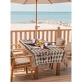 thumbnail image 2 of Outdoor Tablecloths with Umbrella Hole & Zipper, Texas Star Vintage Tablecloth Rectangle 60x84 Inch, Brown Checkered Berry Farmhouse Waterproof Table Cloth, Patio/Pool/Picnic Table Covers, 2 of 8