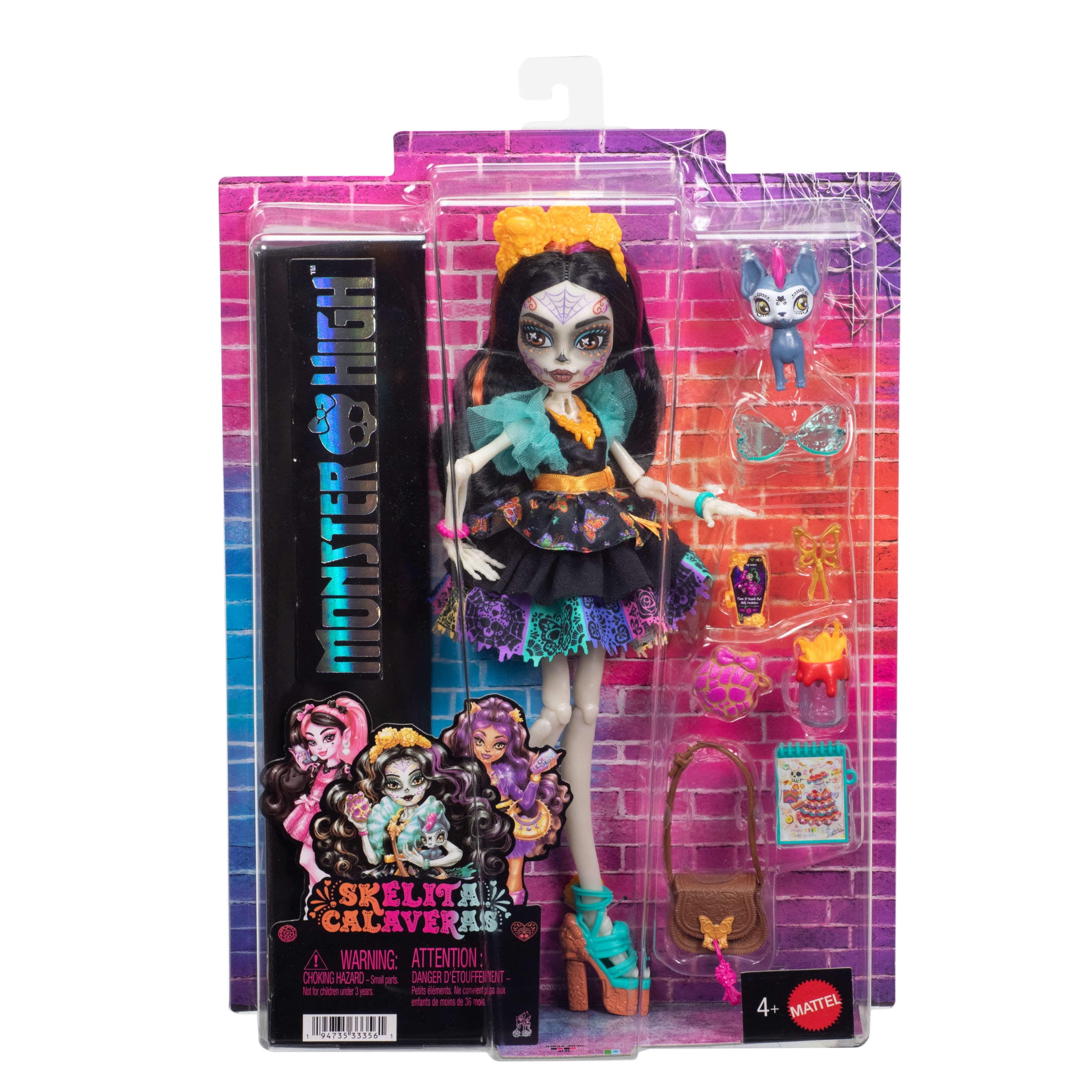 Monster High Skelita Calaveras Fashion Doll in Ruffled Dress with