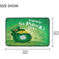 thumbnail image 7 of SKYSONIC St. Patrick's Day Clover Door mat Non Slip Floor Door Rug Soft Floor Mat for Kitchen Garden Bedroom Indoor Outdoor Entrance Home Holiday Decoration 23.6" x15.7", 7 of 7