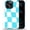 Blue Twist Check, variant on for iPhone 12 Pro Max Case, [Hybrid 2-Layer Hard Shell] Military-Grade Protection, All-Around Shockproof, Silicone Protective Phone Case for iPhone 12 Pro Max - Coloring Mushroom