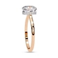 thumbnail image 3 of Solitaire Wedding Engagement Ring for Women | Center 8mm Cushion Cut Lab Created Moissanite Stackable Band Promise Rings in 14K Rose Gold Over Sterling Silver Jewelry Gift for Her, Ring Size 5, 3 of 6