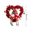 thumbnail image 2 of Product Category Door Hanging Decoration - Front Door Wreath for Valentine’s Day with Heart Shape Plaid Bow Handmade Decoration for Home Wedding Anniversary, 2 of 5