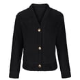 thumbnail image 1 of LSLJS Women Fashion Solid Pocket Color Jacket Plush Long Sleeves Lapel Coat, 1 of 5