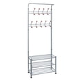 thumbnail image 4 of EASTIN Metal Entryway Coat Shoe Rack 3-Tier Shoe Bench With Coat Hat Umbrella Rack, 4 of 9