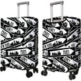 thumbnail image 5 of Travel Luggage Cover Suitcase Protector Fits 18-32 Inch Luggage Wheel Covers Patterned Travel Related Items Flower Luggage Protector Elastic Luggage Anti-scratch Suitcase Cover S, 5 of 5