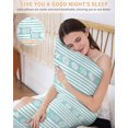 thumbnail image 5 of Teal Striped Coastal Pillow Cases Body Size, Smooth Satin Pillowcase for Hair and Skin, Nautical Beach Starfish Shell Decorative Cooling Bed Pillow Covers with Zipper, 20x54 Inches, 5 of 5