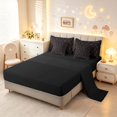 thumbnail image 3 of Homewish Cartoon Plant Mushrooms 7-Piece Twin Bedding,Cute Bowtie Bedding Comforter Set,Red Black,Black Reversible, 3 of 8