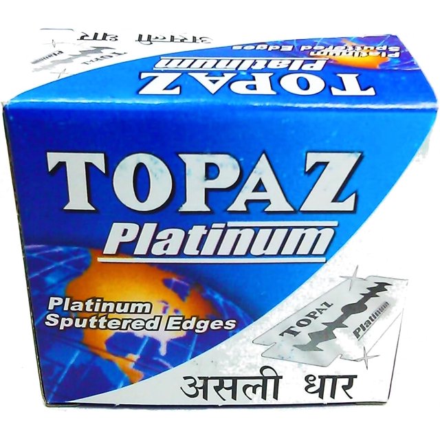 50 Topaz Platinum Shaving Blades