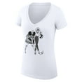 thumbnail image 2 of Women's G-III 4Her by Carl Banks White Los Angeles Kings Super-Slim Fit Lightweight Hockey Girls V-Neck T-Shirt, 2 of 3