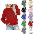 thumbnail image 5 of Odeerbi Kids Boys Girls Christmas Crewneck Sweatshirts Fall Winter Pullover Sweatshirt Kids Long Sleeve Christmas Pattern T-shirt Sweatshirt Top Kids Clothes Olive Green, 5 of 5