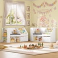 thumbnail image 3 of Hiphuta 49"W Kids Bookcase with Reading Nook & Side Storage, Toy Storage Organizer with Book Rack & Drawer for Kids Room, 3 of 8