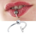 thumbnail image 2 of lanema Without Piercing Lip Rings Sturdy Stainless Steel Imitation Lip Jewelry Secure Clip Designs for Sensitive Skin, 2 of 17