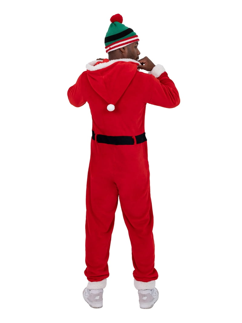 Jollidays Men's Ugly Christmas Santa Romphim with Hood, Sizes S