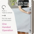 thumbnail image 5 of (2 pack) Perma 36” H x 71" W Retractable Baby Gate for 6-24 Months, Manual Tensioning & 3-Way-Locking, Gray, 5 of 13