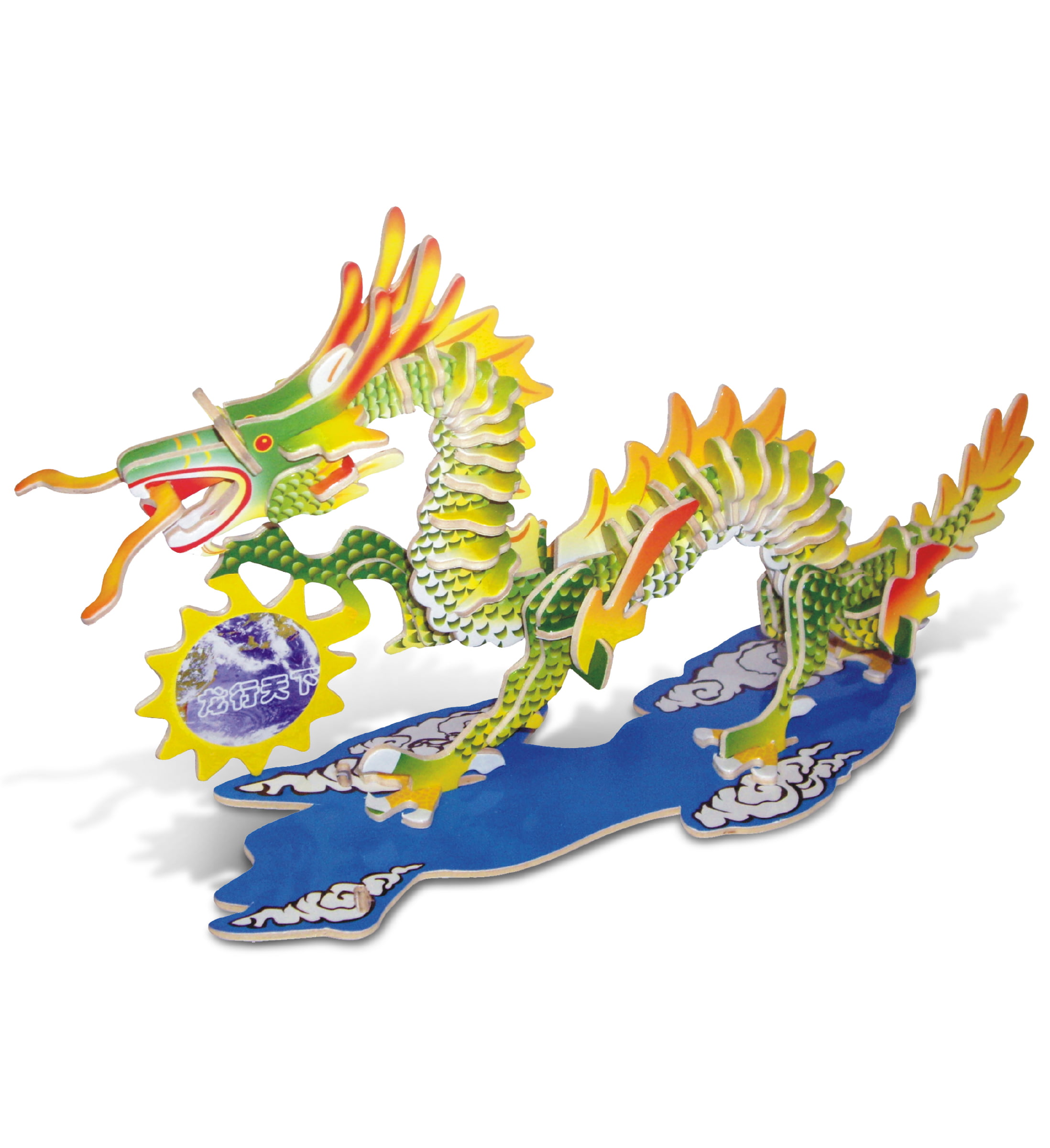 3D Puzzle Cool Dragon Model DIY Assemble Miniature Educational Toy Novelty Gift 