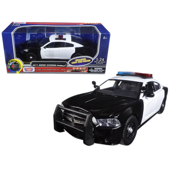 Auto de Juguete Diecast Motormax 2011 Dodge Charger Policía 1/24