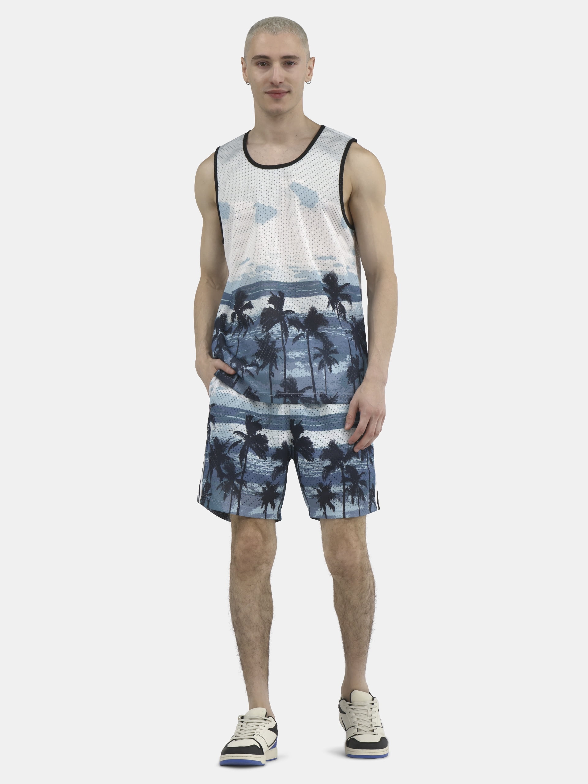 No Boundaries Men's & Big Men's Solid and Printed Mesh Shorts, Sizes XS-5XL