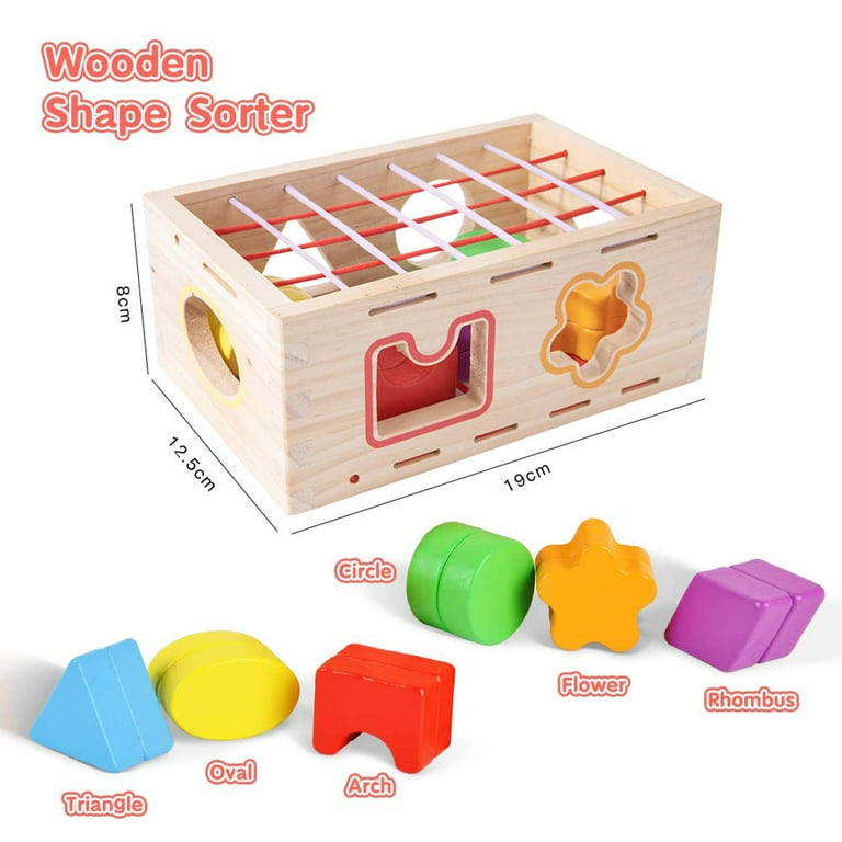 Baby wooden best sale shape sorter