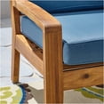 thumbnail image 3 of JERFIT Grenada Blue Acacia Wood Outdoor Club Chair with Waterproof Cushions, 3 of 9