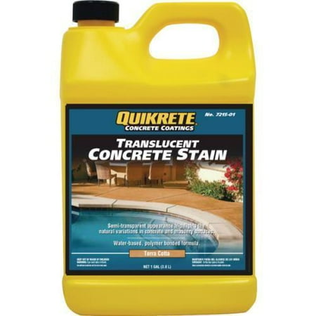 Terra Concrete - 1 Gallon Quikrete Translucent Concrete Stain - Terra Cotta