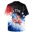 thumbnail image 6 of UngA USA 250th Anniversary Shirt, Men's 4th of July Shirt American Flag Button Up Tshirts Hawaiian Short Sleeve Party Shirt (Dark Blue,S), 6 of 6