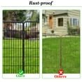 thumbnail image 4 of Decorative Garden Metal Fence Black 108ft×40in 2 Panels Wire Rustproof Folding Animal Barrier Border Heavy Duty Iron Landscape Edging Privacy Fencing Patio Flower Bed for Yard Dog Outdoor Fences, 4 of 6