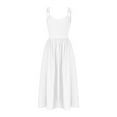 thumbnail image 6 of Efsteb Women's Summer Sleeveless Midi Dress Solid Color Spaghetti Strap Tank Dress Cute Casual Dresses (White,S), 6 of 7
