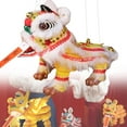 thumbnail image 1 of Hand Puppet with Strings & Rod - Asian Figurine Puppet Portable Crafts for Parties, Children, Spring Festival, White, Traditional Lion Dance Doll, 1PC, 1 of 9