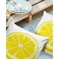 thumbnail image 2 of Pack of 2 Outdoor Pillow Covers, Summer Big Lemon Fruit Yellow Waterproof Square Throw Pillowcase Cushion Decorative Pillow Covers for Couch Patio Tent, 24x24 in, 2 of 6