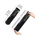 thumbnail image 4 of Fuzoiu Black And Gold White Horse Print Adult Socks, Crew Moisture-wicking Socks, Unisex Cushion Crew Socks,Casual Sports Ankle Socks, 4 of 7