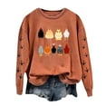 thumbnail image 2 of Long Sleeve Sweatshirt for Women Casual Full Sleeve Crewneck Chicken Graphic Printed Blouse Outfits Winter Clothes 2025, 2 of 4